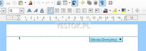 Ustalanie nagłówka w LibreOffice.