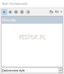 Okienko Style i formatowanie w programie Writer pakietu LibreOffice