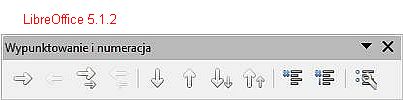 Pasek narzędziowy LibreOffice